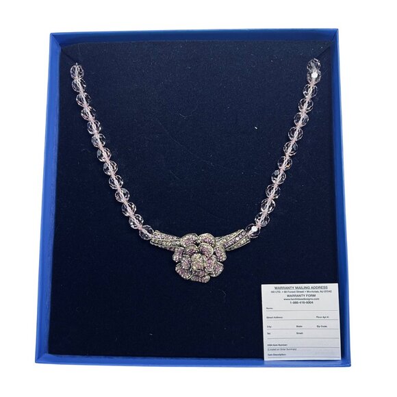 Heidi Daus Jewelry - Heidi Daus Pretty Petals Pink Swarovski Crystal Rose And Beaded Necklace (6011)